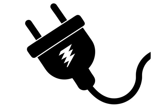 recommend clip art: electric plug silhouette vector