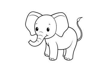 Baby elephant vector illustration