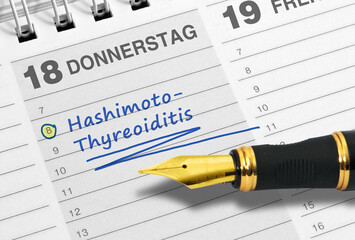 Diagnose: Hashimoto-Thyreoiditis, Notiz, Terminkalender