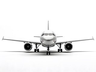 Sleek Passenger Jet Aircraft Nose and Wings in Photo