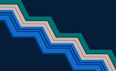 Abstract blue lines geometric bright 3d banner background. for template, card, paper, cover, wallpaper, backdrop, ground. digital technology art