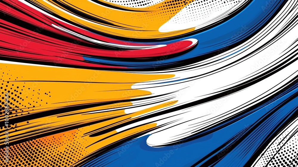 Poster vibrant abstract background featuring dynamic colors and bold lines, perfect for creative projects a