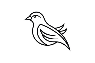 Black bird vector logo