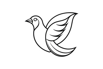 Black bird vector logo