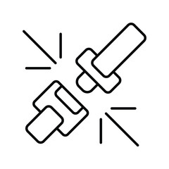 seat belt line icon with white background vector stock illustration