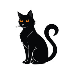Cat silhouette vector illustration
