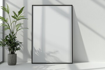 A3 Poster Mockup on White Background created with Generative AI