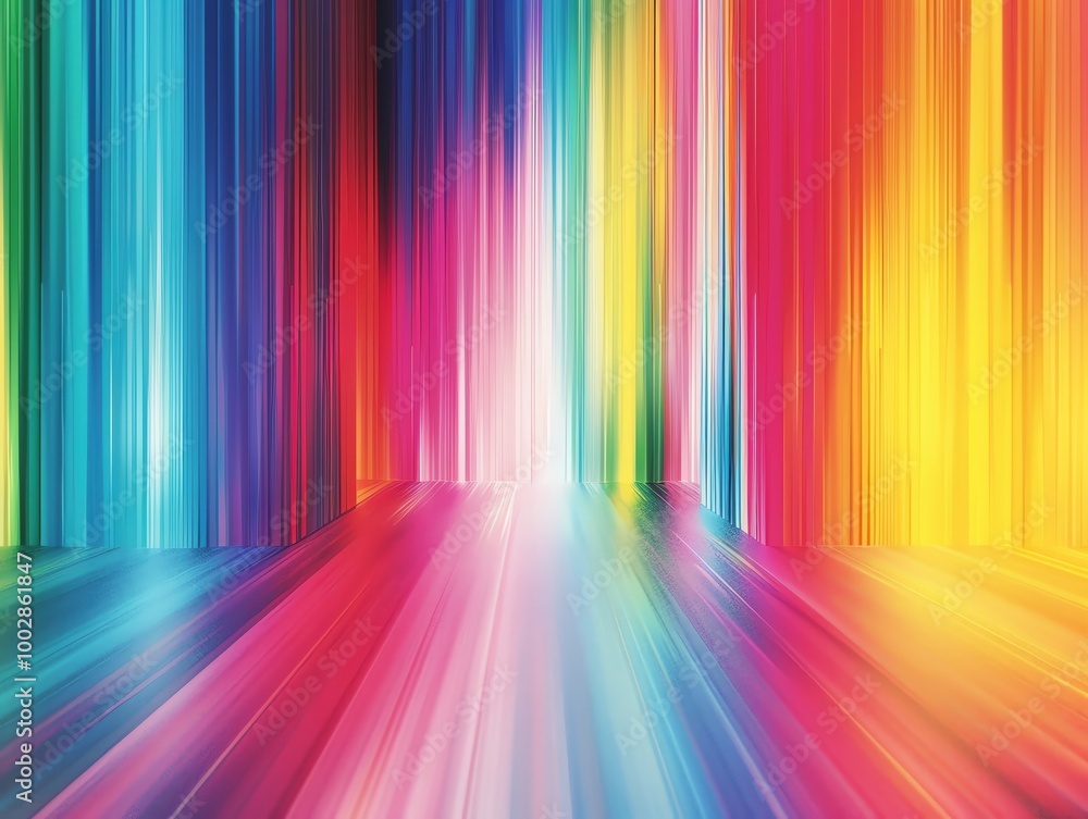 Poster vibrant abstract background with colorful streaks, creating a dynamic and energetic atmosphere for v