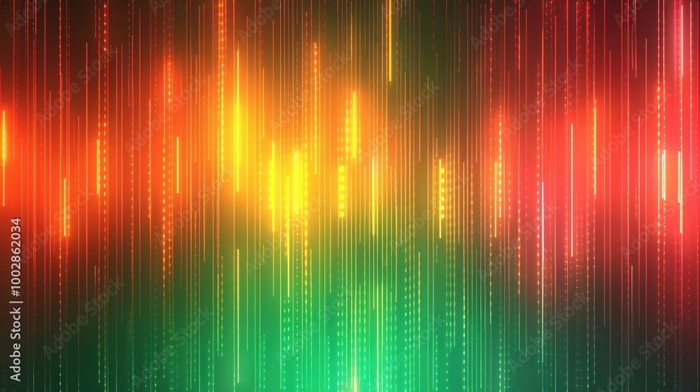 Aufkleber vibrant abstract background with colorful vertical lines representing sound waves, perfect for music