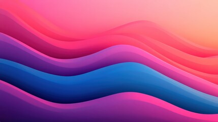 Obraz premium Vibrant abstract background with smooth, flowing waves in shades of pink and blue, perfect for modern art and design projects.