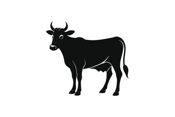 Cow silhouette vector illustration