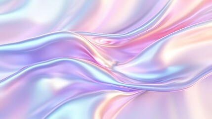 Abstract Holographic Flowing Fabric Texture, iridescent, digital art