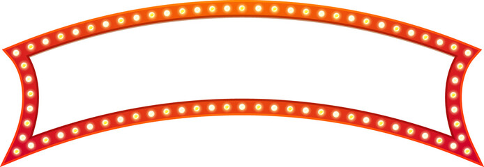 Electric Bulbs Billboard. Retro Isolated Element