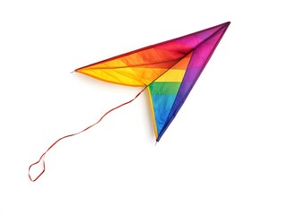 Vibrant Rainbow Kite Soaring Through the Sky with Freedom and Joy