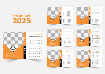  2025 desk calendar template design!