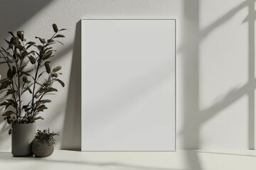 A3 Poster Mockup on White Background created with Generative AI