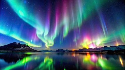 A mesmerizing aurora borealis illuminating the night sky
