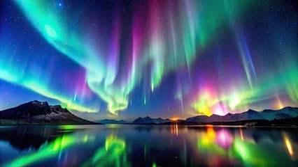 A mesmerizing aurora borealis illuminating the night sky