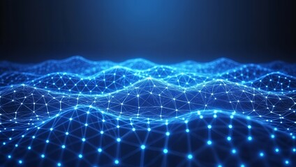 Abstract blue digital network background