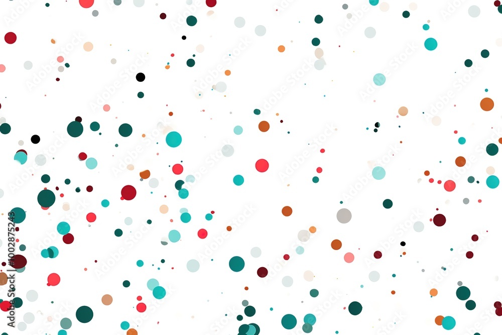 Poster confetti on isolated white. texture with geometric elements. colorful abstract background. pattern f