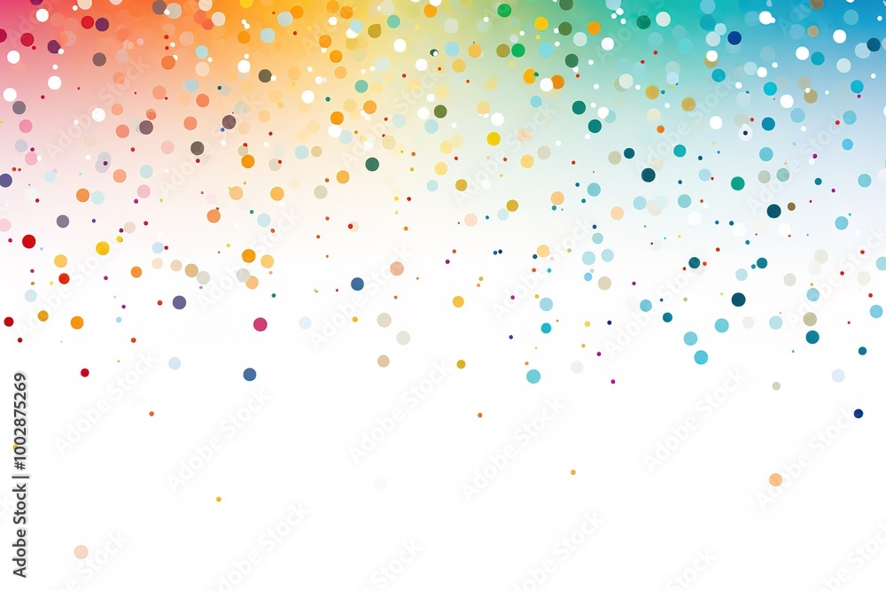 Poster confetti on isolated white. texture with geometric elements. colorful abstract background. pattern f