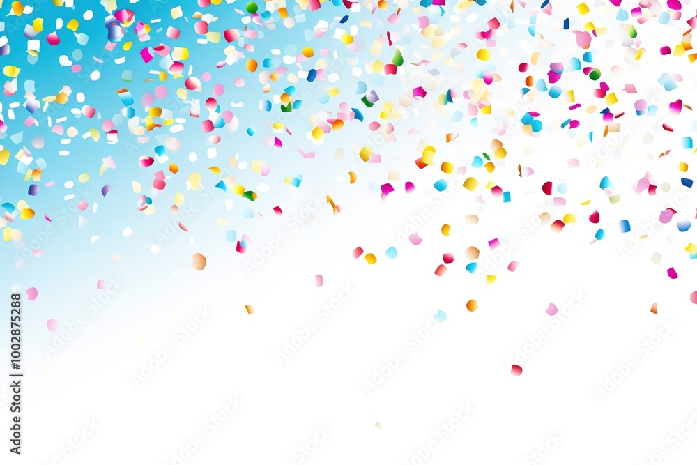 Poster confetti on isolated white. texture with geometric elements. colorful abstract background. pattern f