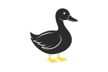 Vector illustration of a duck on a white background