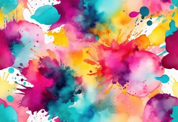 Obraz premium stunning vibrant watercolor texture backgrounds perfect eye catching branding creative design projects, colorful, artistic, abstract, smooth, pattern