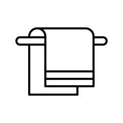 Towel bathroom icon line vector design templates simple and modern
