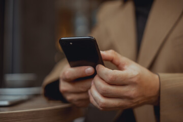 fashion beard man portrait, tattoo hand, Handsome man beard using smartphone in hand, happy face, street photo, hipster style portrait, isolated, make video, instagram. facebook,USA, Bali, brutal