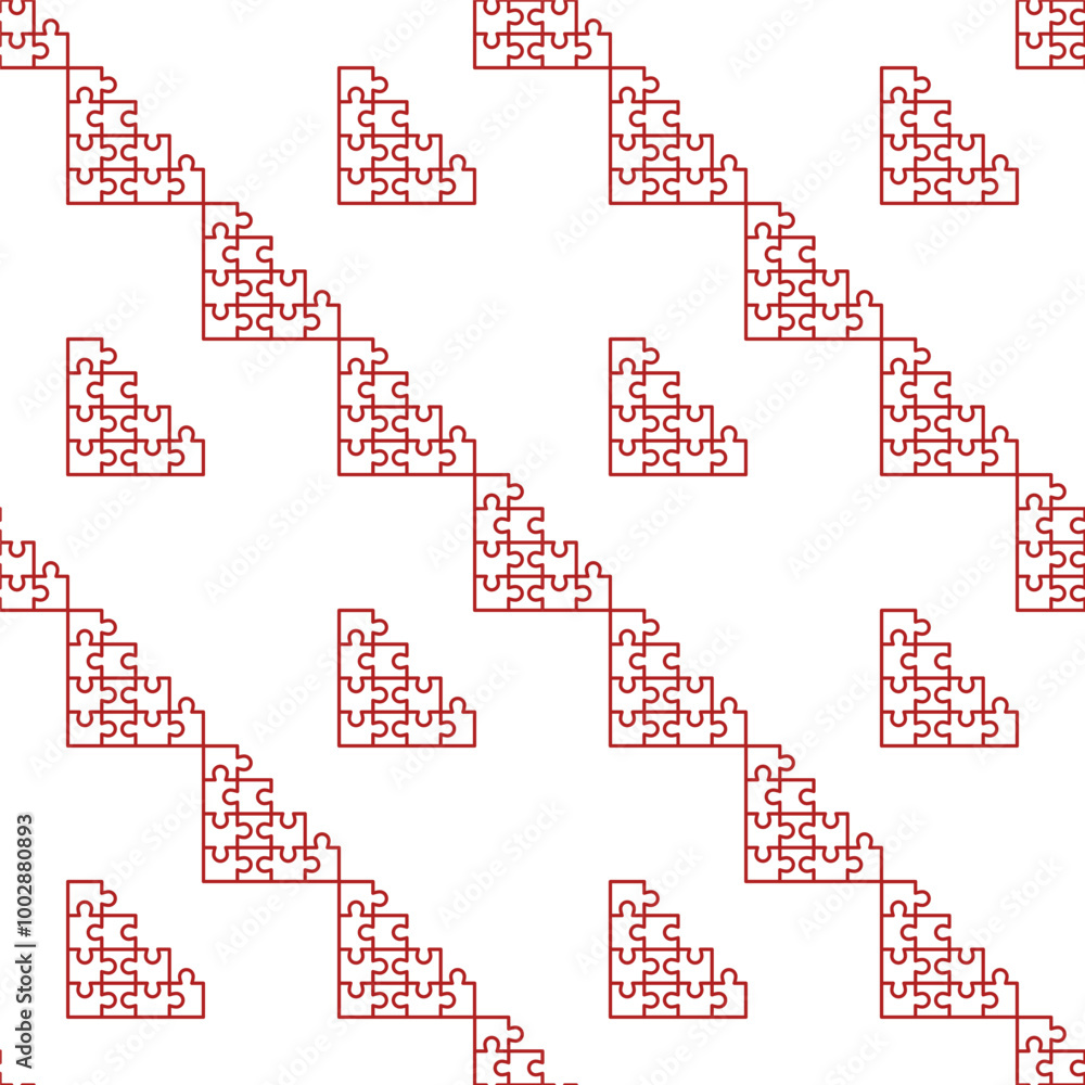 Aufkleber jigsaw puzzles vector seamless pattern in outline style