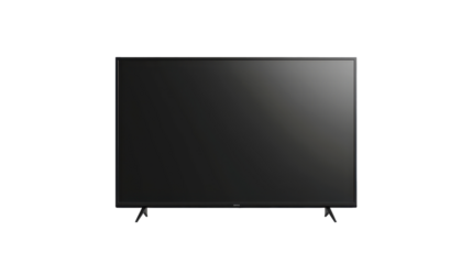 Modern black television isolated on a white background