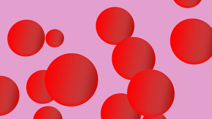 Red Balls Background, Group of Red Balls, flying circle ball, Red Balls floating Background, Red Spheres Abstract, Pink Background