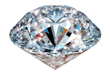 A beautiful, sparkling diamond showcasing brilliant cuts and reflections, perfect for jewelry designs or luxury themes.