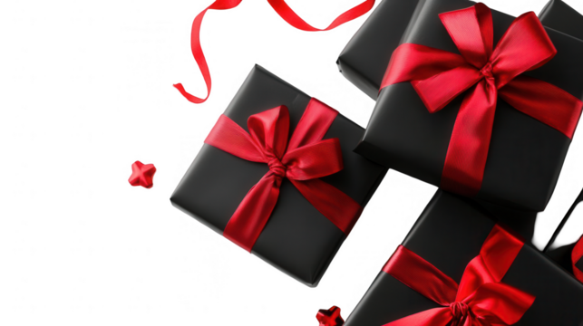 Referral program graphics for Black Friday and Holiday shopping promotions, PNG file, isolated on white, transparent background.