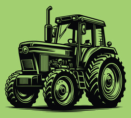 Tractor silhouette vector illustrations