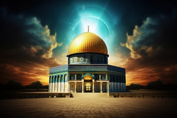 Obraz premium Al-Aqsa Mosque, Dome of the Rock
