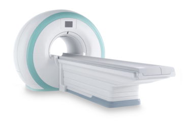 MRI machine for medical scanning isolated on transparent background. PNG. Healthcare equipment