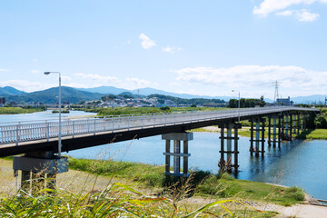Obraz premium 大和川の風景