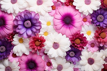 Autumn beautiful colorful flowers of chrysanthemum isolated on white background