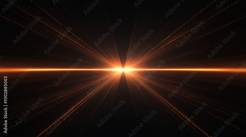 Poster abstract background with a bright light burst, showcasing radiant beams and glowing effects on a dar