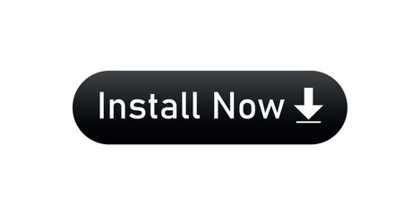 Install Now Button Vector Illustration - Isolated on White Background