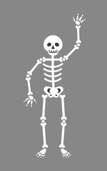 Skeleton with raised hand