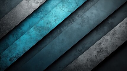 Cyan and black flat background with a smooth diagonal color split and soft texture 