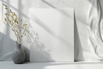 A3 Poster Mockup on White Background created with Generative AI