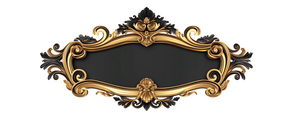  Ornate Vintage Gold Frame with Dark Green Background