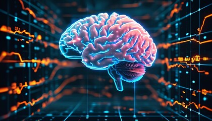 Futuristic Robot in a High-Tech Laboratory with Digital Panels