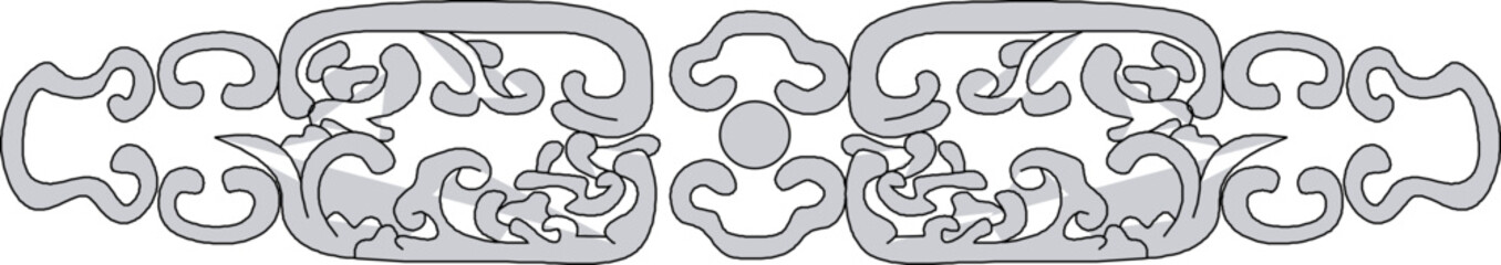 Vector sketch illustration silhouette traditional ethnic vintage classic carving ornament design 