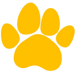 yellow animal paw cartoon illustration