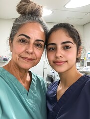 Obraz premium women just out of a successful cosmetic operation